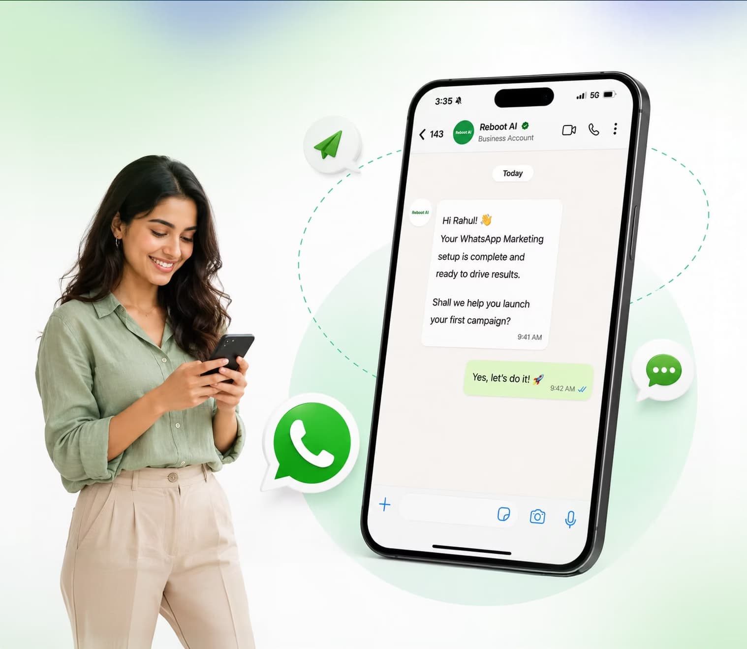 WhatsApp Broadcasting Interface Preview