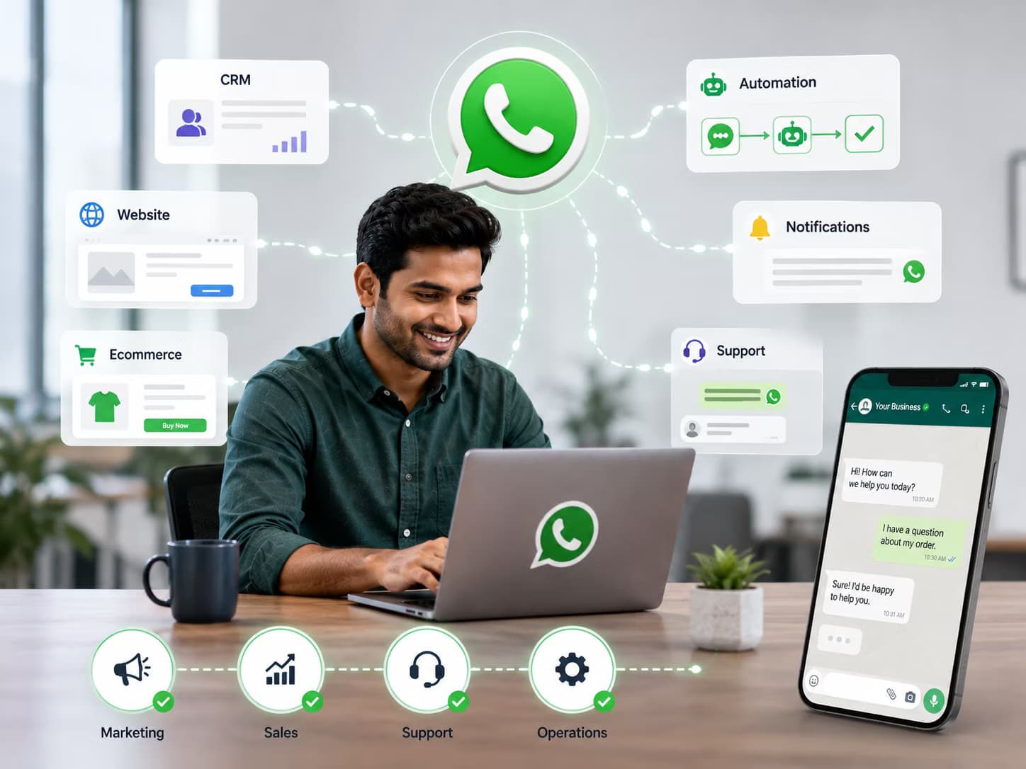 WhatsApp API Integration With CRM Website And Business Applications